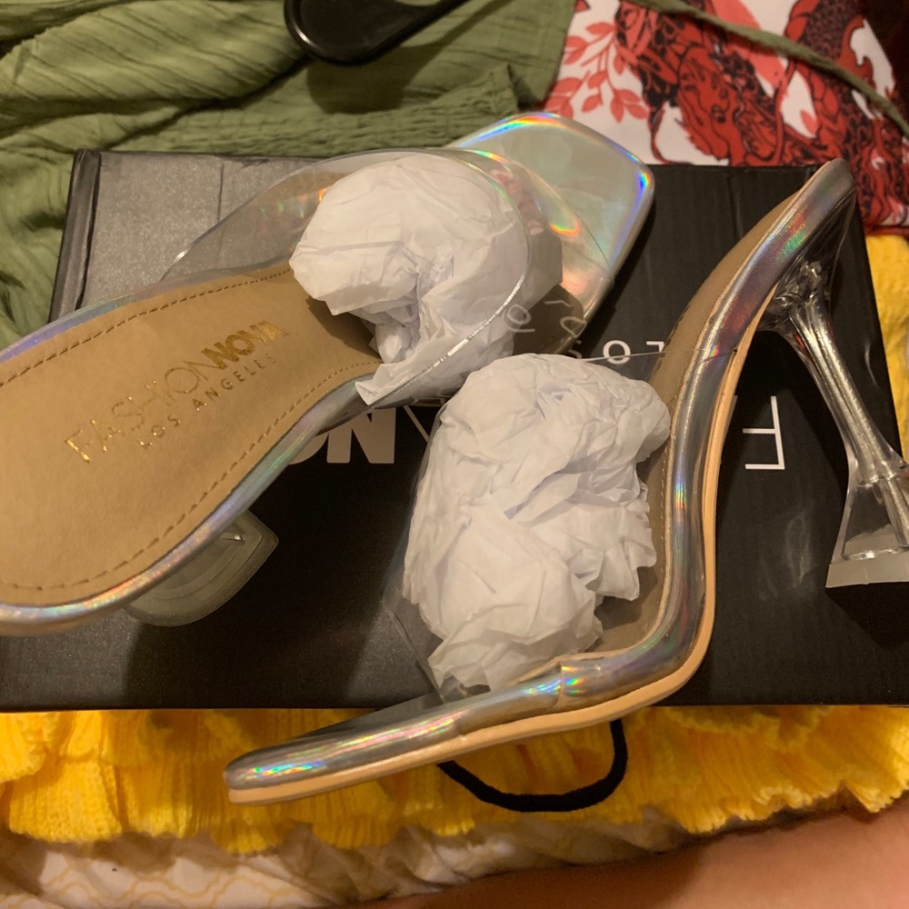 Clear heels